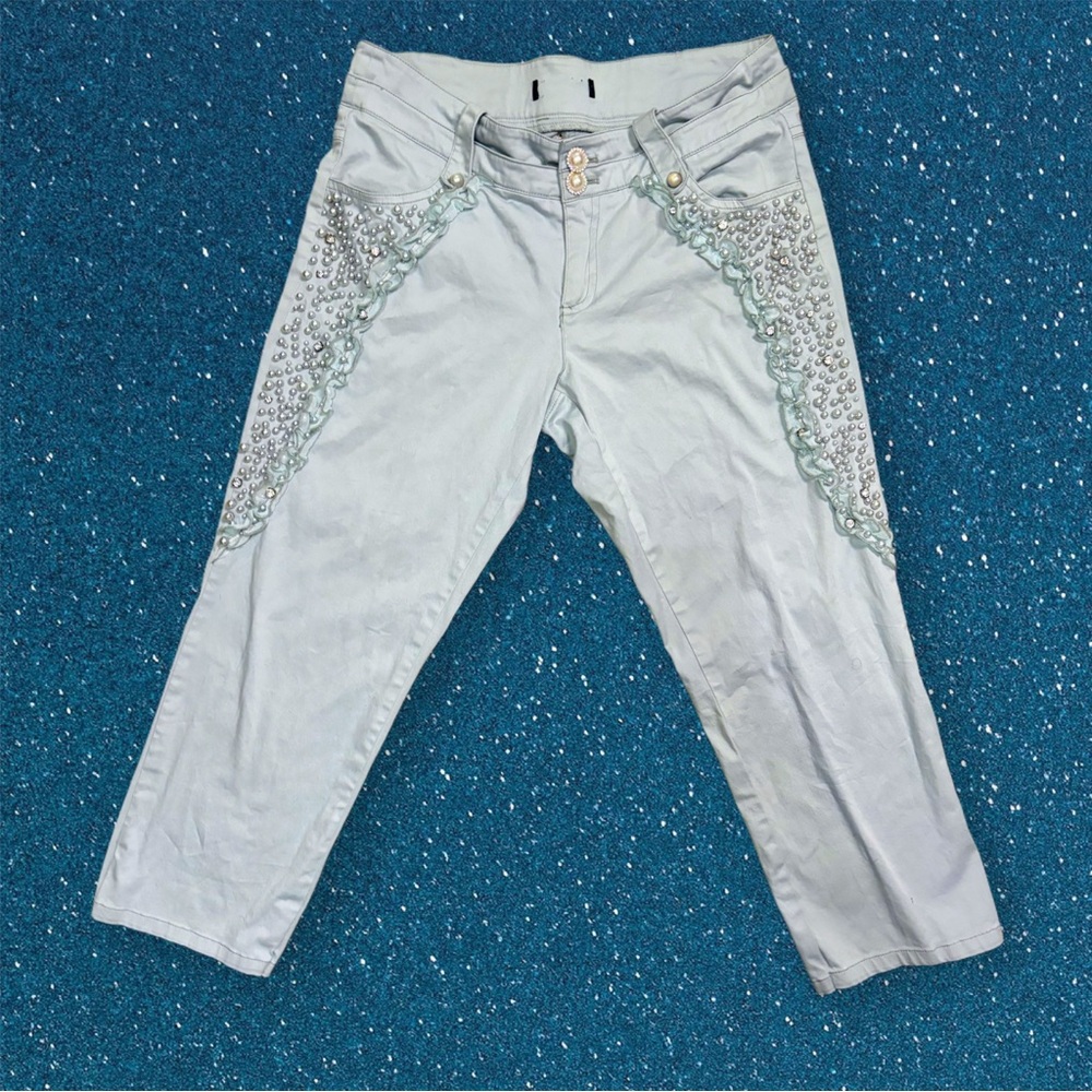 Embellished Light Blue Jeans